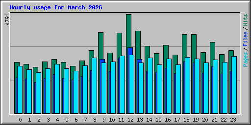 Hourly usage for March 2026