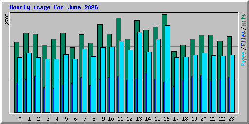 Hourly usage for June 2026