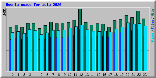 Hourly usage for July 2026